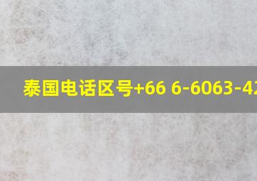 泰国电话区号+66 6-6063-4273